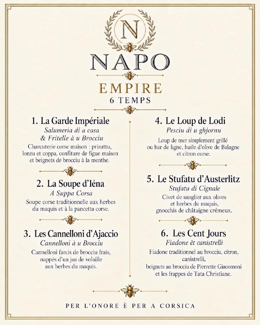 NAPO — Empire · 6 temps · 84 €, page 4 de la carte