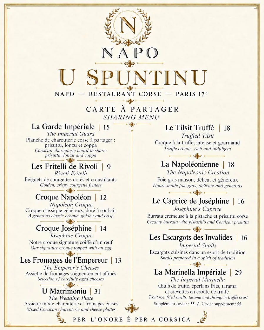NAPO — U Spuntinu · à partager, page 7 de la carte