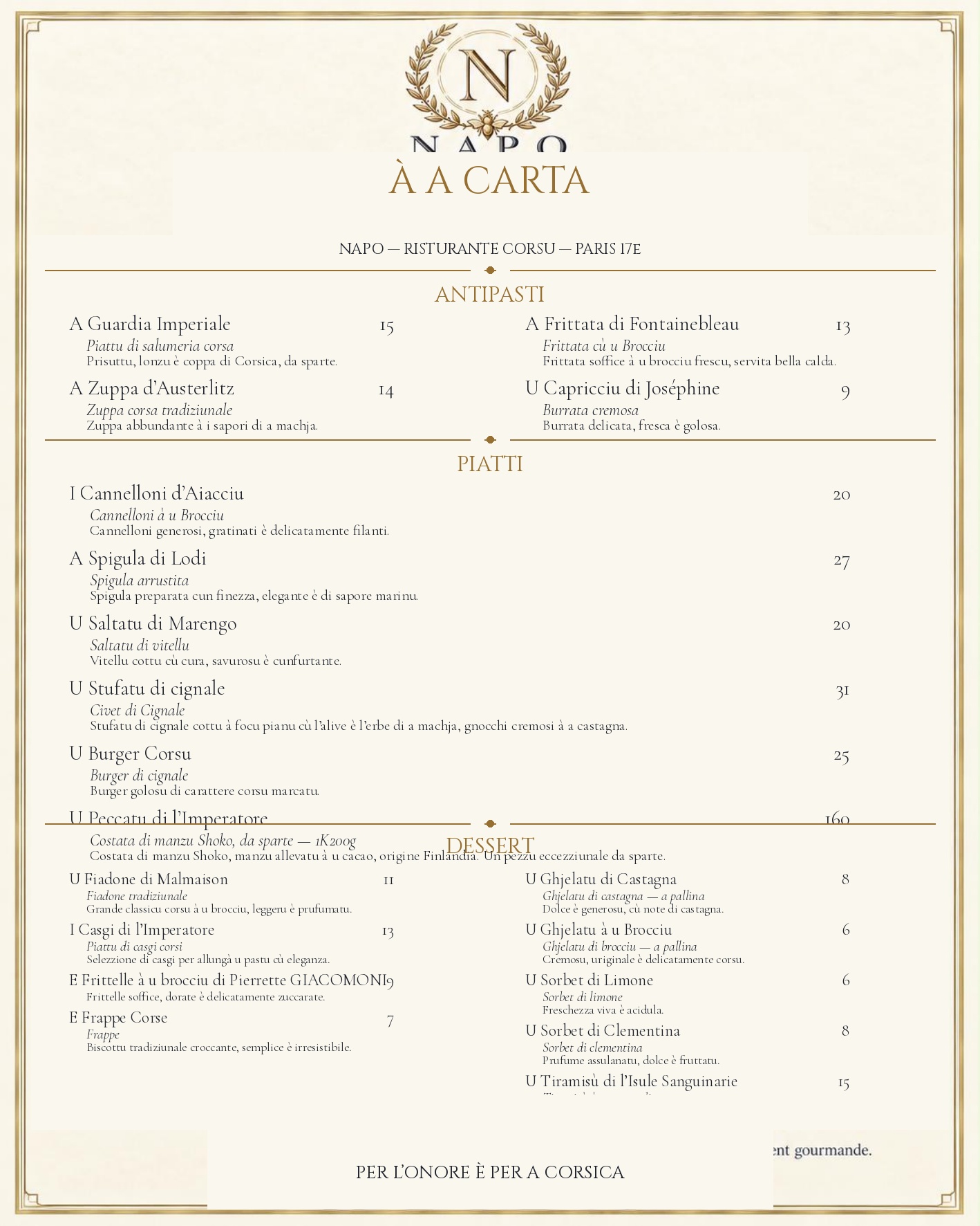 MENU — Corsu — page 6