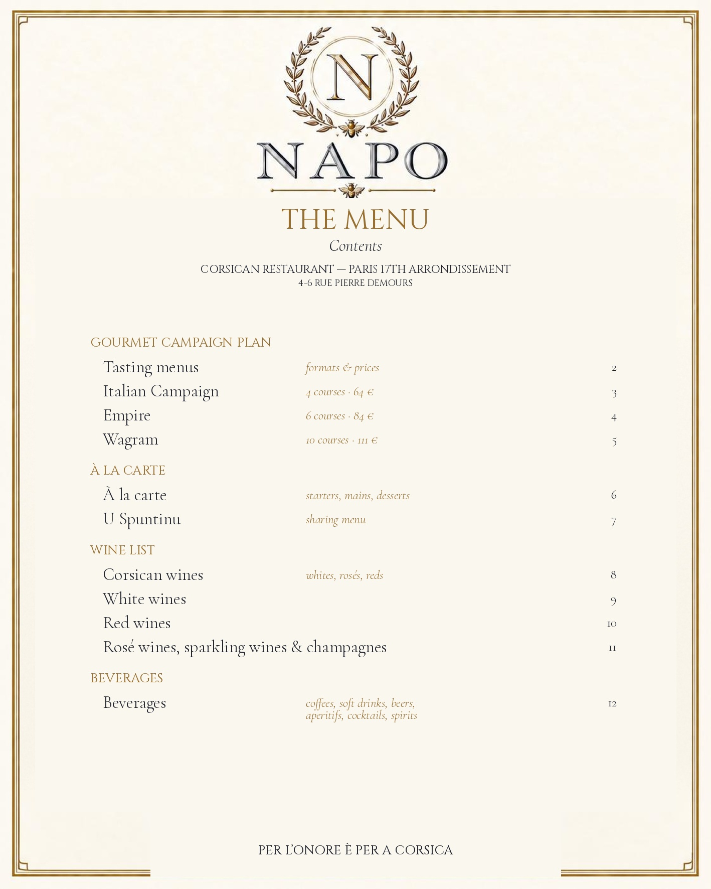 MENU — English — page 1