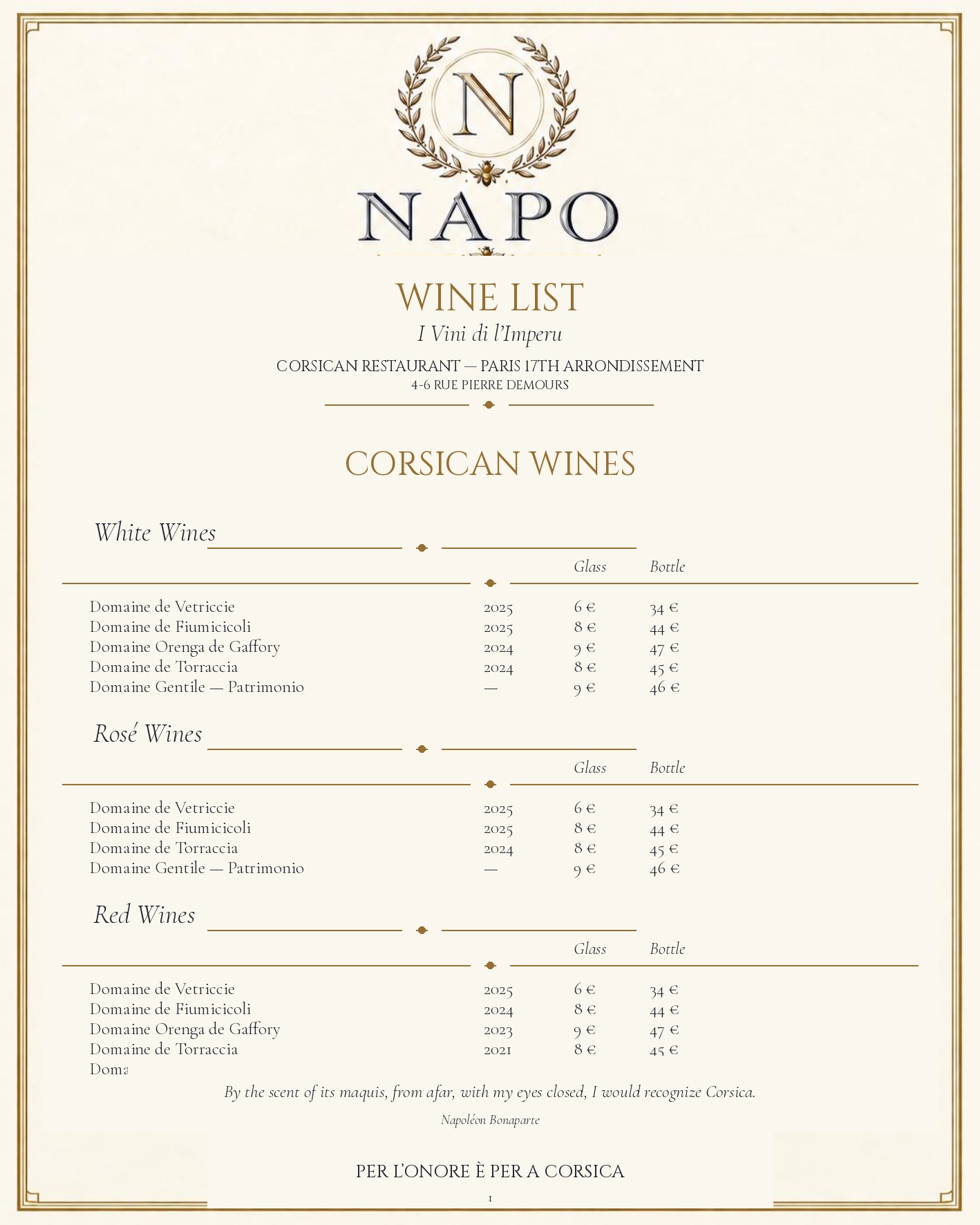 MENU — English — page 8
