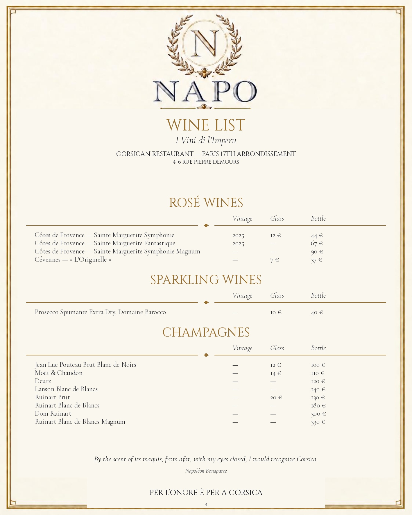 MENU — English — page 11