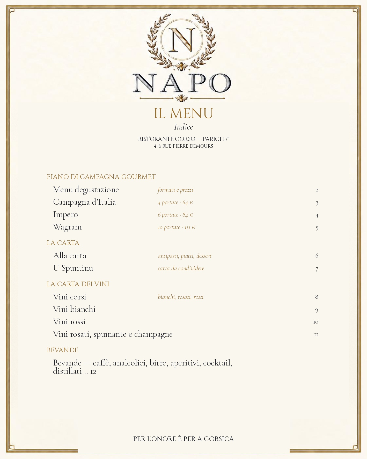 MENU — Italiano — page 1