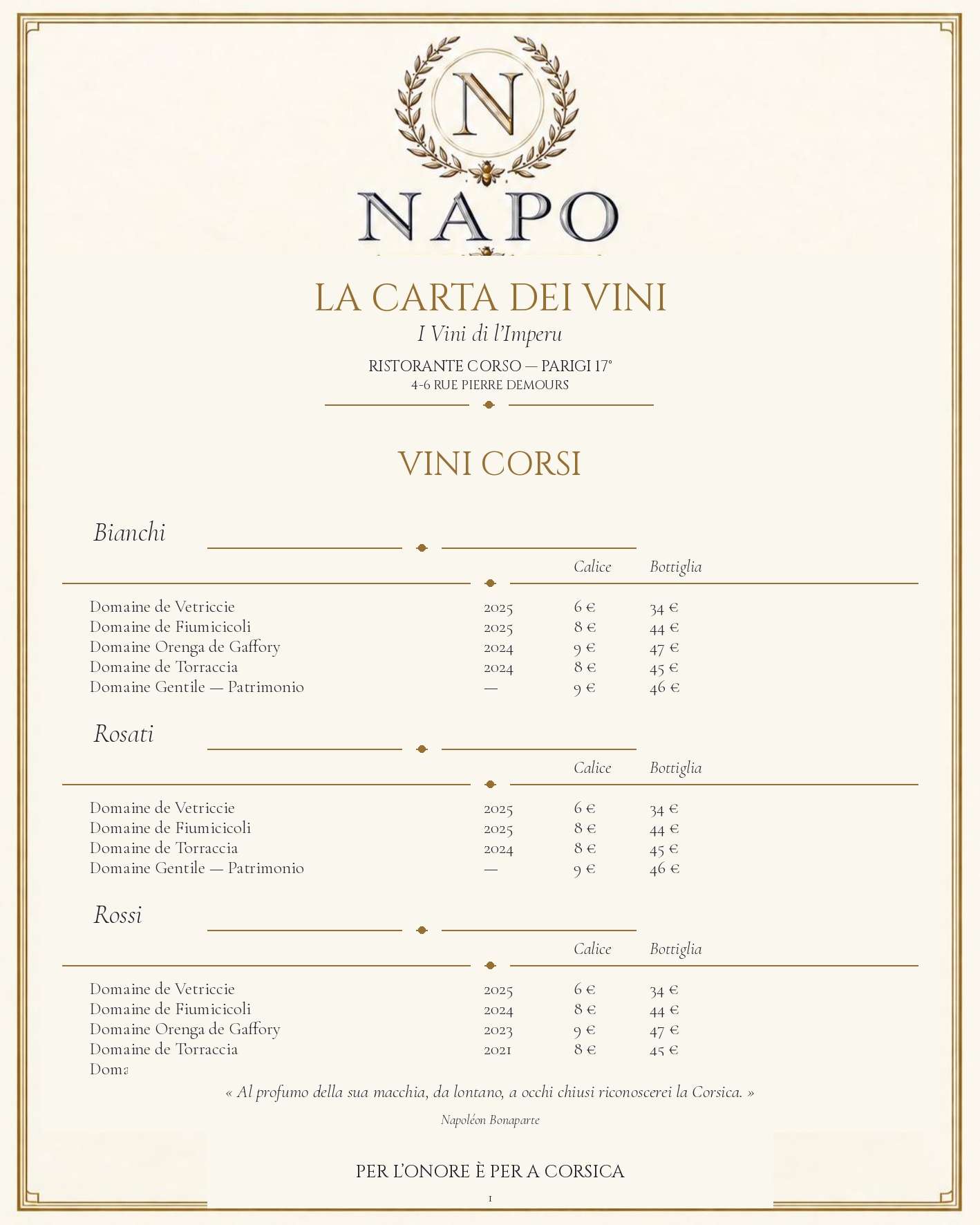 MENU — Italiano — page 8