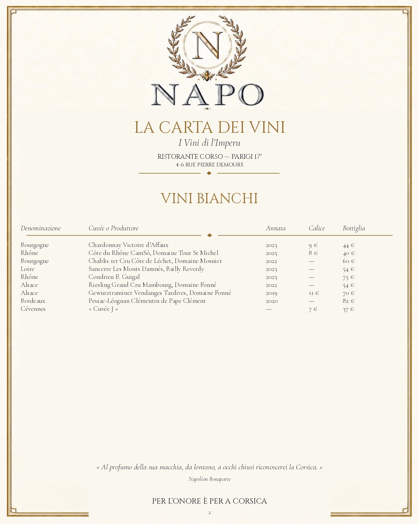 MENU — Italiano — page 9